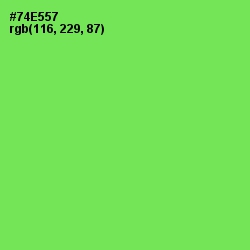 #74E557 - Pastel Green Color Image