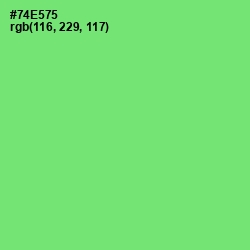 #74E575 - Screamin' Green Color Image