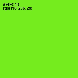 #74EC1D - Chartreuse Color Image