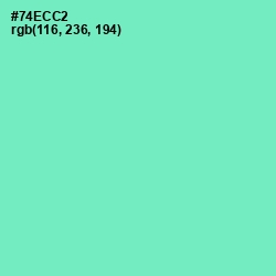 #74ECC2 - Aquamarine Color Image