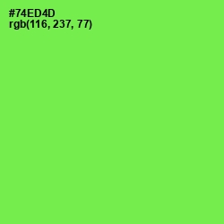 #74ED4D - Screamin' Green Color Image