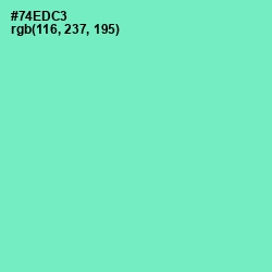 #74EDC3 - Aquamarine Color Image