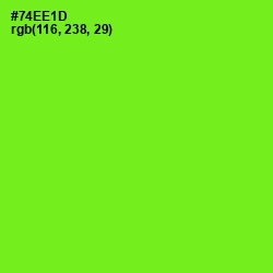 #74EE1D - Chartreuse Color Image