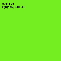 #74EE21 - Chartreuse Color Image