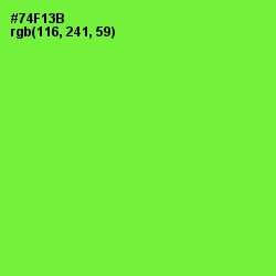 #74F13B - Chartreuse Color Image