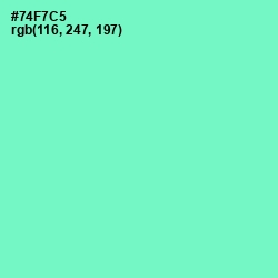 #74F7C5 - Aquamarine Color Image