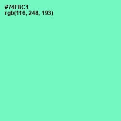 #74F8C1 - Aquamarine Color Image