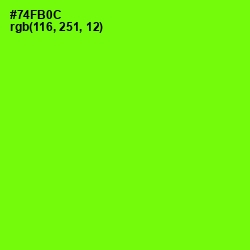 #74FB0C - Chartreuse Color Image