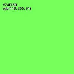 #74FF5B - Screamin' Green Color Image