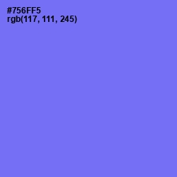 #756FF5 - Moody Blue Color Image