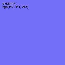 #756FF7 - Moody Blue Color Image