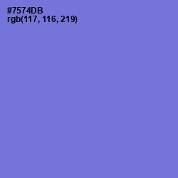 #7574DB - Moody Blue Color Image