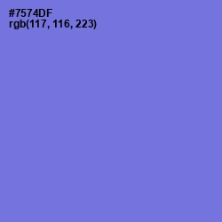#7574DF - Moody Blue Color Image