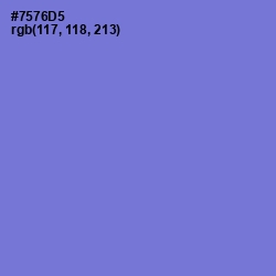 #7576D5 - Moody Blue Color Image