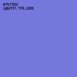 #7577DC - Moody Blue Color Image