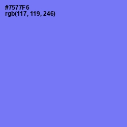 #7577F6 - Moody Blue Color Image