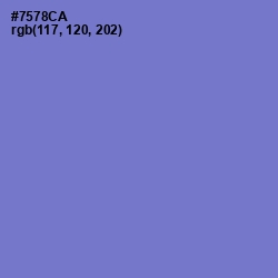 #7578CA - Moody Blue Color Image