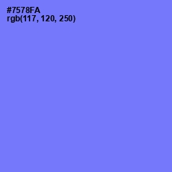 #7578FA - Moody Blue Color Image