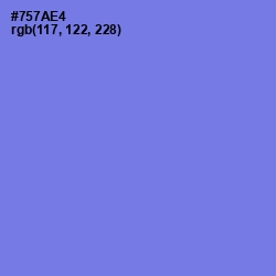 #757AE4 - Moody Blue Color Image