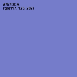#757DCA - Moody Blue Color Image