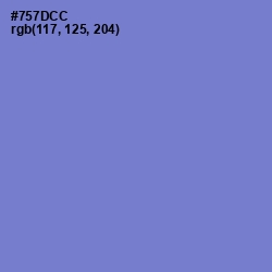 #757DCC - Moody Blue Color Image