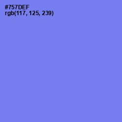 #757DEF - Moody Blue Color Image