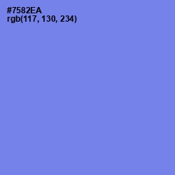 #7582EA - Cornflower Blue Color Image