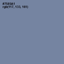 #7585A1 - Bermuda Gray Color Image