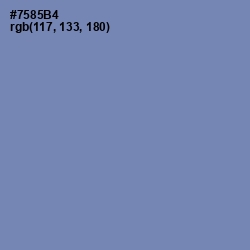 #7585B4 - Wild Blue Yonder Color Image