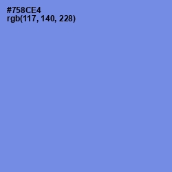 #758CE4 - Cornflower Blue Color Image