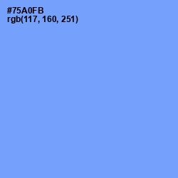 #75A0FB - Cornflower Blue Color Image