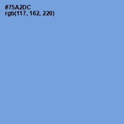 #75A2DC - Cornflower Blue Color Image