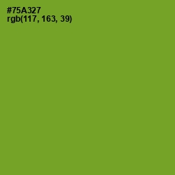 #75A327 - Olive Drab Color Image