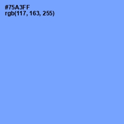 #75A3FF - Cornflower Blue Color Image