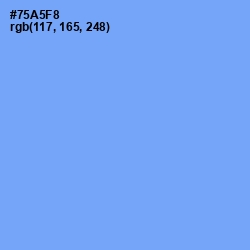 #75A5F8 - Cornflower Blue Color Image