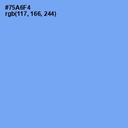 #75A6F4 - Cornflower Blue Color Image