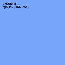 #75A6FB - Cornflower Blue Color Image