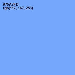 #75A7FD - Cornflower Blue Color Image