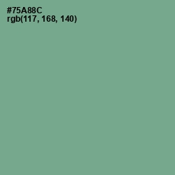 #75A88C - Bay Leaf Color Image