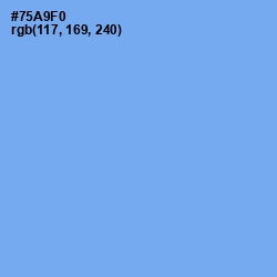#75A9F0 - Cornflower Blue Color Image