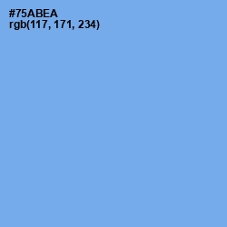 #75ABEA - Cornflower Blue Color Image