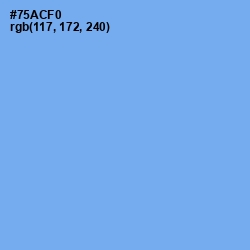 #75ACF0 - Cornflower Blue Color Image