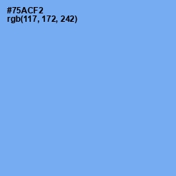 #75ACF2 - Cornflower Blue Color Image