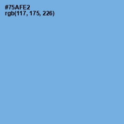 #75AFE2 - Cornflower Blue Color Image