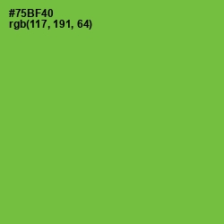 #75BF40 - Asparagus Color Image