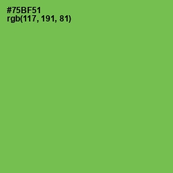 #75BF51 - Asparagus Color Image