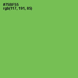 #75BF55 - Asparagus Color Image