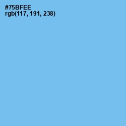 #75BFEE - Cornflower Blue Color Image