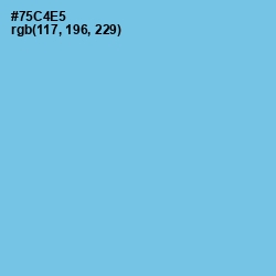 #75C4E5 - Sky Blue Color Image