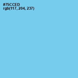 #75CCED - Sky Blue Color Image
